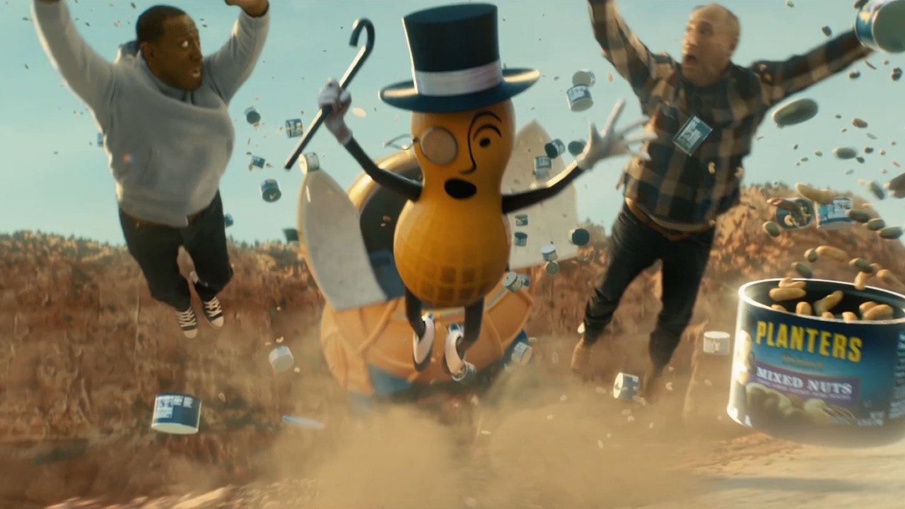 Planters' Mr. Peanut ad campaign depicting mascot dying in car