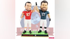 Jason, Travis Kelce bobblehead unveiled ahead of Super Bowl LIV