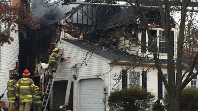 Crews battle 2-alarm fire at Cumberland County home