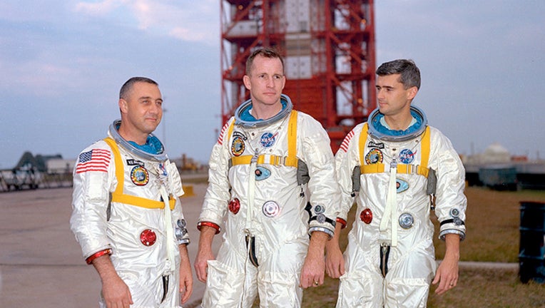 Gus Grissom, Ed White, and Roger Chaffee (NASA photo)