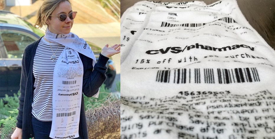 CVS receipt-themed scarves turn long-running joke into fashionable 