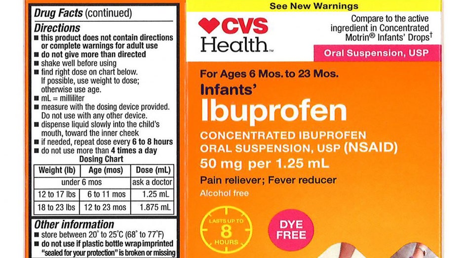 3 more ibuprofen oral suspension drops added to nationwide retail