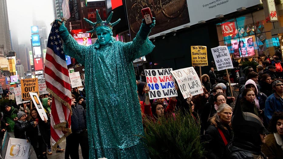 Anti-war protest in Times Square