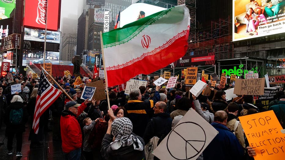 Anti-war protest in Times Square