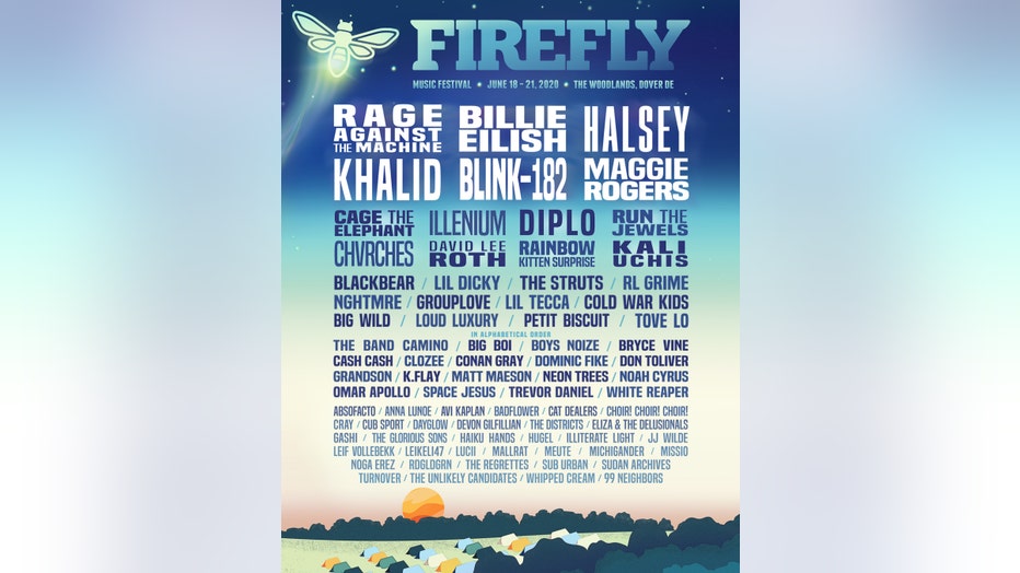 Firefly Music Festival's 2020 lineup