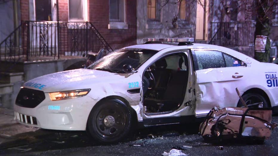 Kensington police cruiser crash