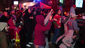 Kansas City Chiefs fans celebrate Super Bowl LIV victory in South Philadelphia