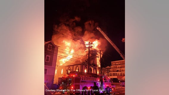 Fire rips through Elizabeth, NJ church; investigators search for cause