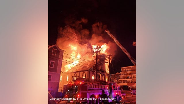 Fire rips through Elizabeth, NJ church; investigators search for cause