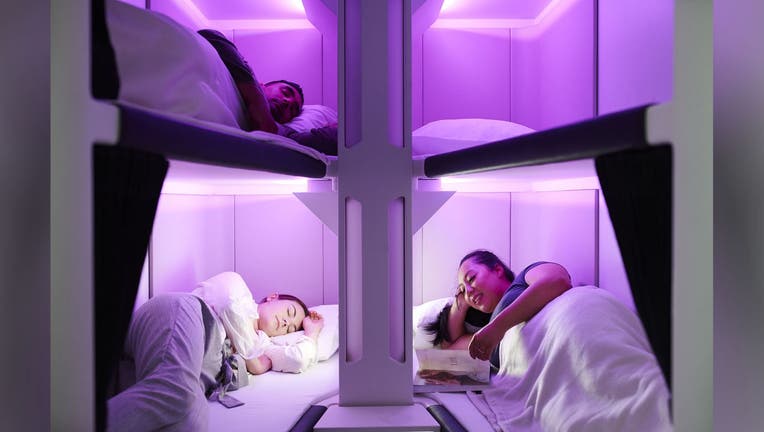 Air New Zealand economy bunk beds