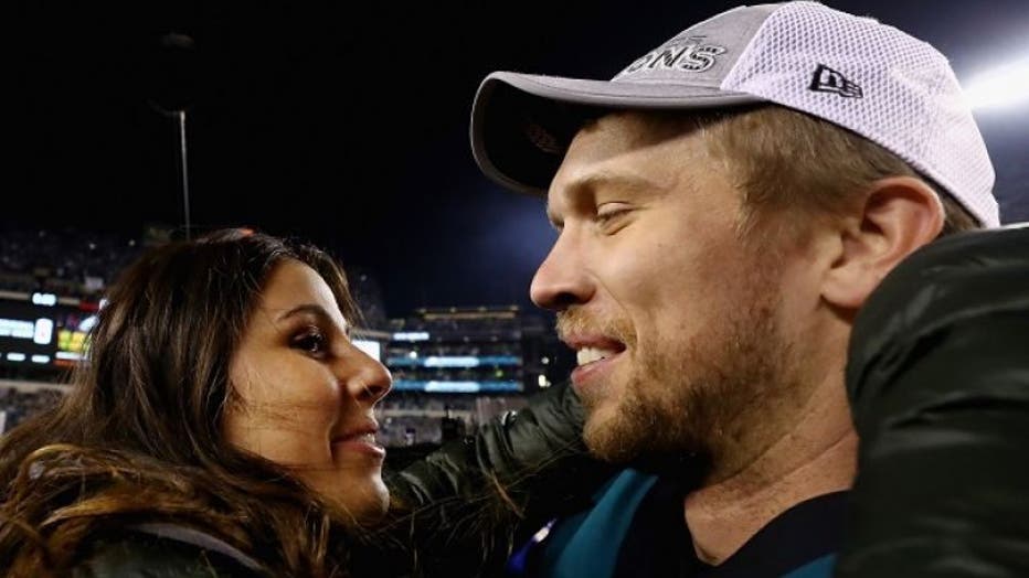 Nick Foles with his wife, Tori.