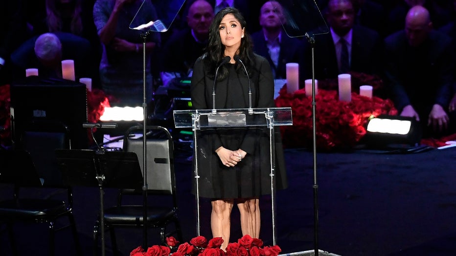 Vanessa Bryant speaks during The Celebration of Life for Kobe & Gianna Bryant.