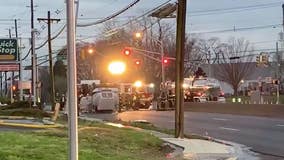 Overturned tanker truck, fuel spill closes Route 130 in both directions in Pennsauken