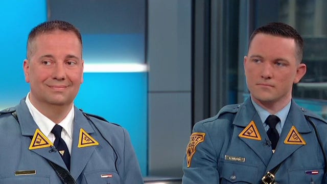 NJ troopers on rescuing driver from burning semi-truck: 'It really is just part of the job'