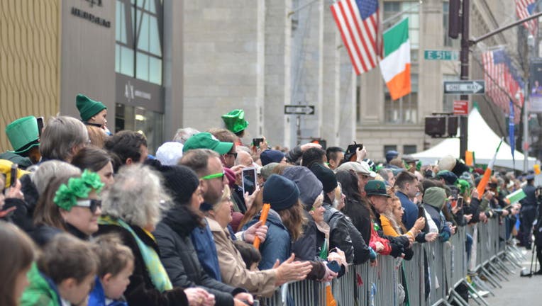 Thousands of people seen attending the annual St Patricks