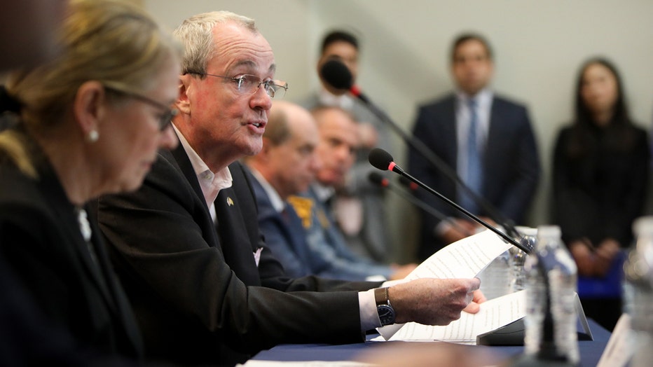 New Jersey Gov. Phil Murphy and Health Commissioner Judy Persichilli