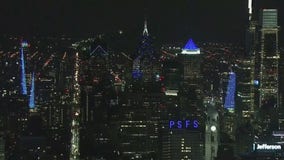 Philly lights up blue in honor healthcare workers and first responders for World Health Day