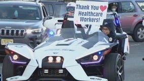 First responders show appreciation for healthcare workers at Virtua Health Our Lady of Lourdes Hospital