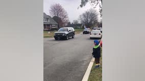 Boy gets surprise parade from Harrison Township Police Department to celebrate 4th birthday