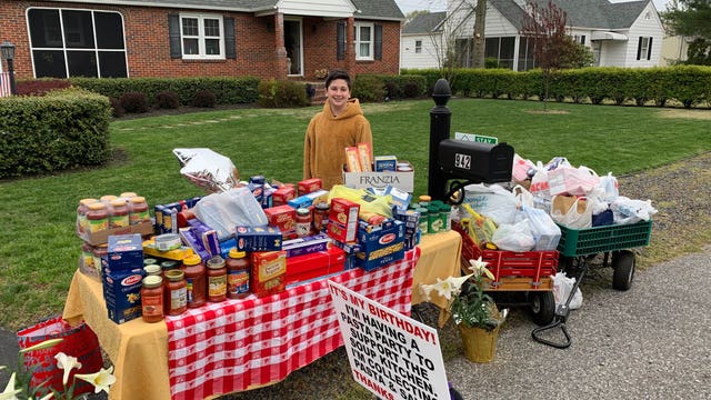 NJ boy commended for asking for food donations instead of birthday gifts