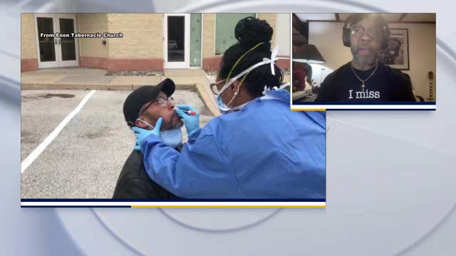 Enon Tabernacle Church's Pastor Waller tests positive for Coronavirus during free testing event