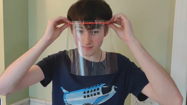 Local teen uses 3D printer to help healthcare workers in the COVID-19 fight