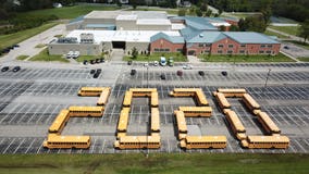 ‘This is for you’: School bus drivers form ‘2020’ in touching tribute to graduating seniors