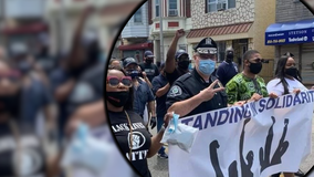 Camden Police Department marches in solidarity with protestors