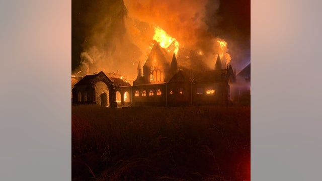 5-alarm fire destroys historic Delaware County church