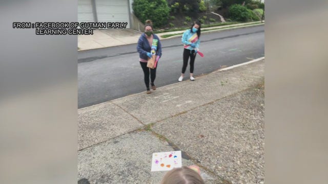 Montgomery County preschool teachers make house calls to surprise students at safe distances