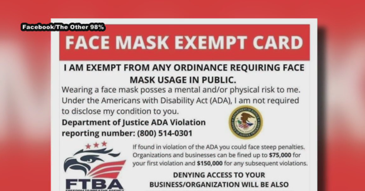 ‘Face mask exemption cards’ circulating on social media are fake, DOJ ...