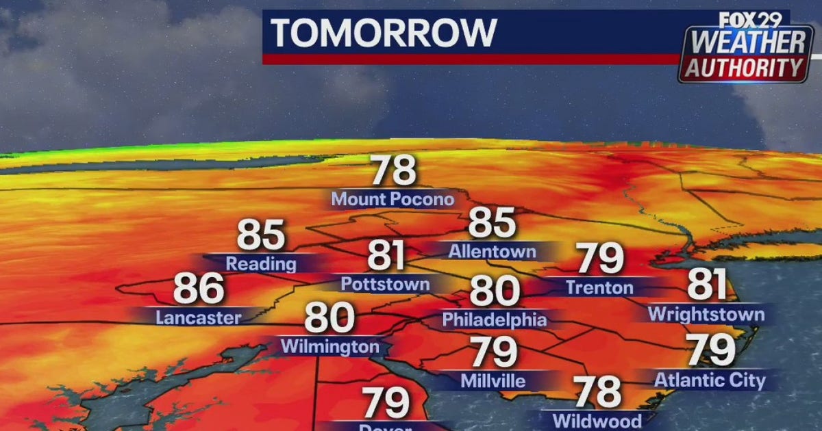 Weather Authority: Chance of showers, thunderstorm Thursday | FOX 29 ...