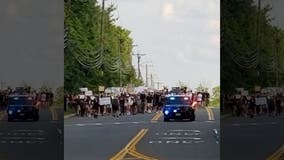 Police: 3 injured after deer runs into protesters in New Jersey