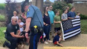 Officers give final pat to Missouri Highway Patrol K-9 diagnosed with terminal illness