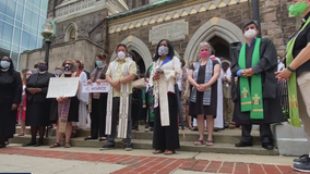 Church, clergy members walk with protesters in Allentown