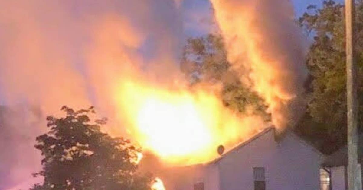 Family displaced after lightning strike sets house on fire in ...