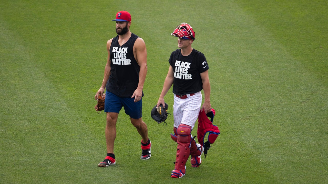 Phillies support Black Lives Matter movement during Opening Day