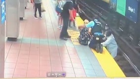 Woman falls on SEPTA tracks, lifted to safety by good samaritan, police