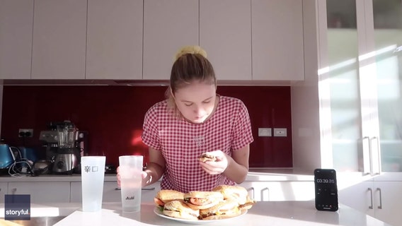 Competitive eater medical student devours stack of Whopper burgers in just 17 minutes