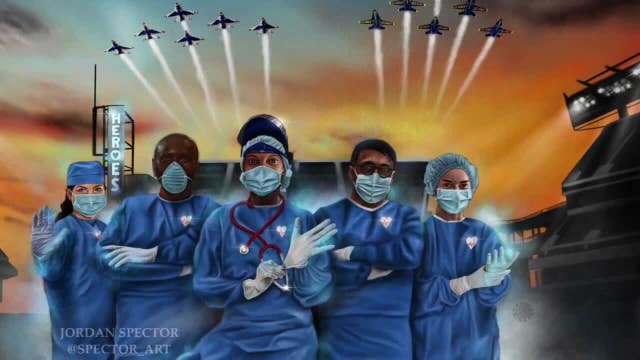 Local artist honors healthcare heroes in piece he hopes will land in hospitals nationwide