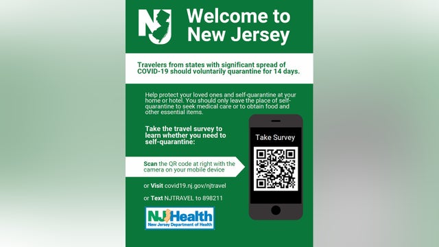 New Jersey to offer survey to visitors from high-risk states