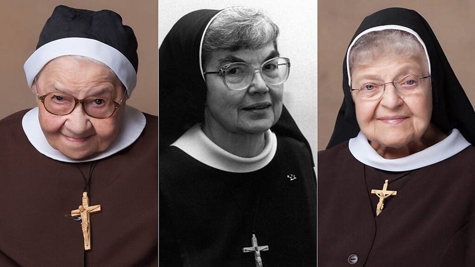 Three of the 13 nuns pictured - Sr. Mary Luiza Warzyniak, 99, died April 10; Sr. Celine Marie Lesinski, 92, died April 12; and Sr. Mary Danatha Suchyta, 98, died June 17.