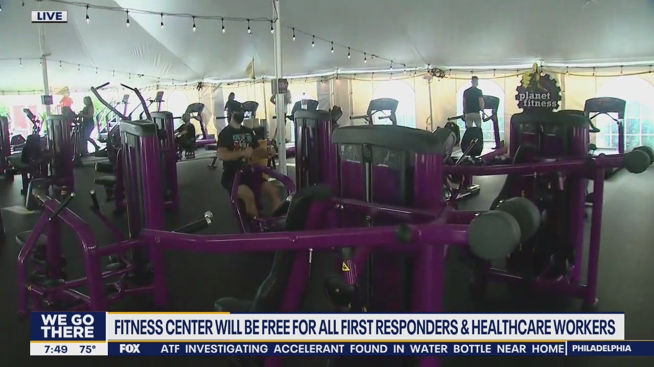 New Jersey Fitness brings gym outside to support first responders