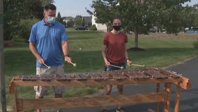 Father, daughter duo build marimba during quarantine