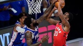 Raptors rally past Sixers to give Griffin a coaching win