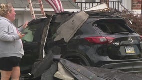 Roofs ripped off homes in Parkwood neighborhood in Northeast Philadelphia