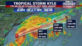 Tropical Storm Kyle forms as Josephine weakens in Atlantic