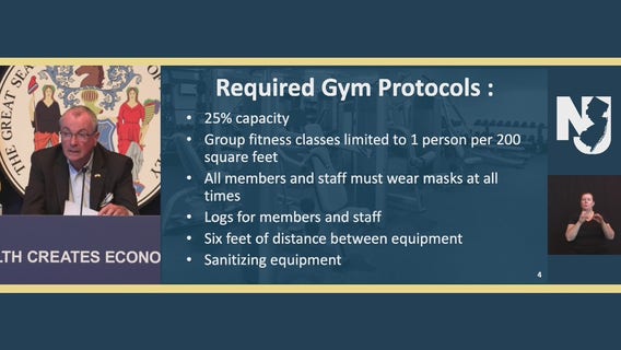 Murphy thanks 'many responsible gym owners' as he announces reopening plan