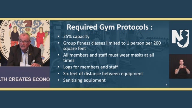 Murphy thanks 'many responsible gym owners' as he announces reopening plan