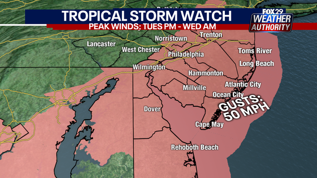 Weather Authority: Tropical Storm Watch issued as Hurricane Isaias approaches